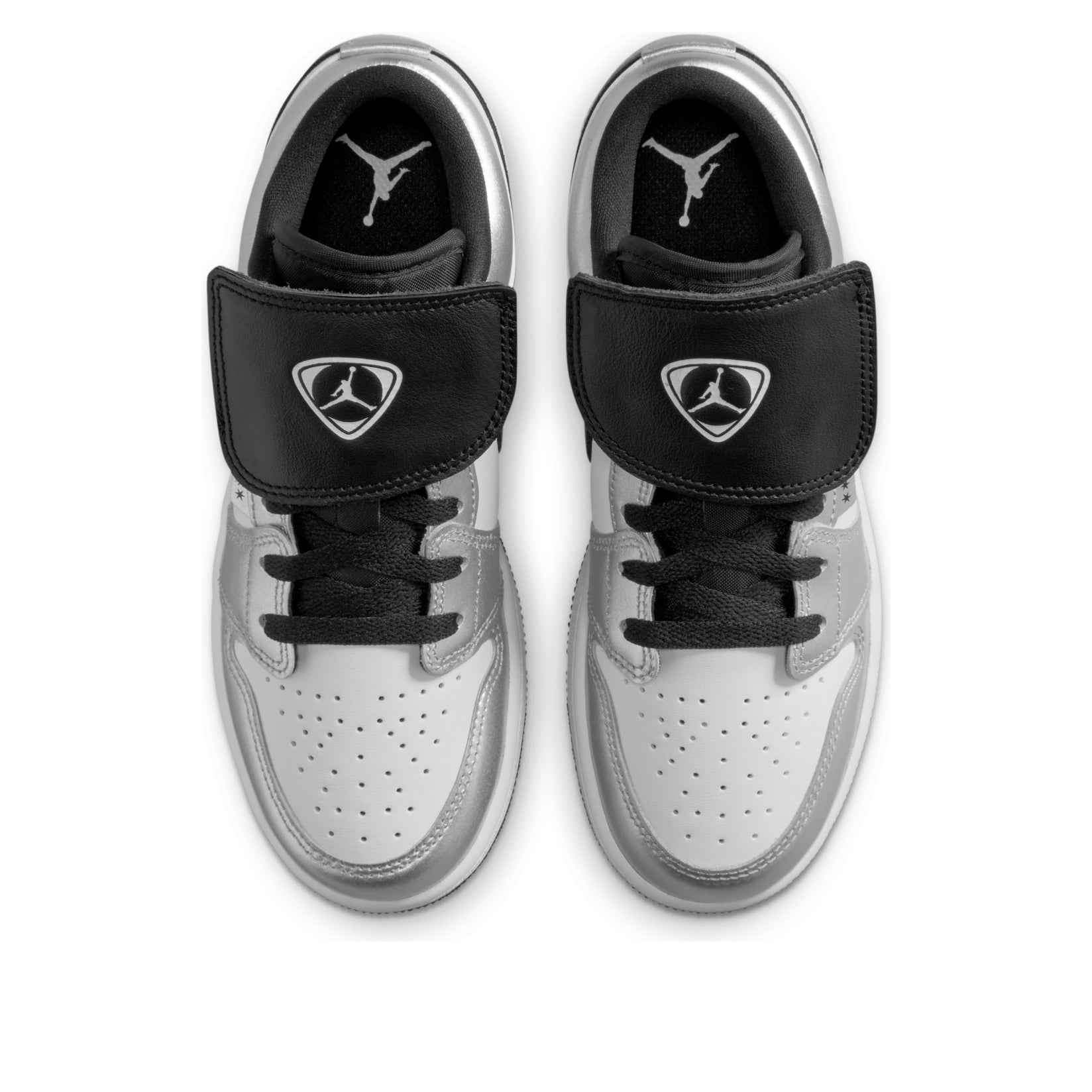 (GS) Air Jordan 1 Low SE 'White Black Metallic Silver' IR2310-100