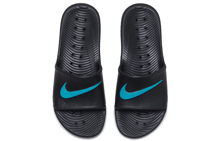 Nike Kawa Black Blue Slippers 'Black Blue' 832528-007