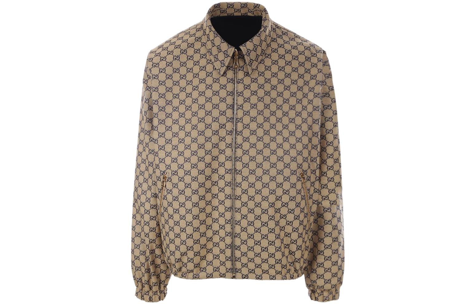 Gucci GG Polyester Reversible Jacket 'Blue Beige' 694163-ZAI6D-4330