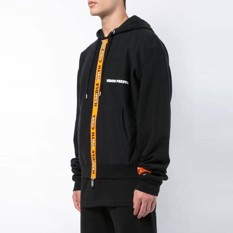 HERON PRESTON Handle Zip Hoody Jacket 'Black Orange' HMBE001F187090121019