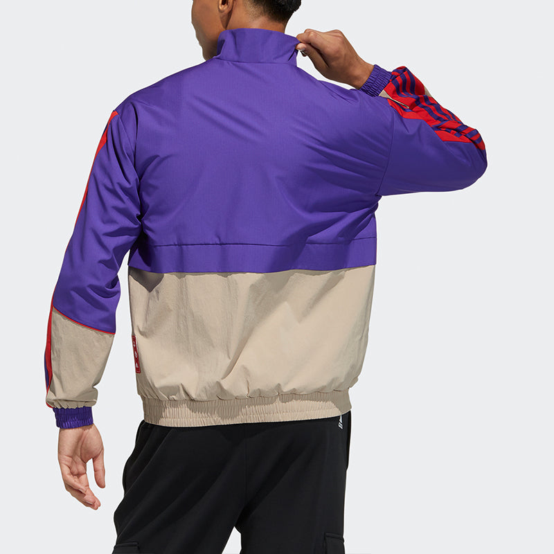 adidas CNY Jkt South New Year's Edition Sports Stand Collar Jacket Purple GP1824
