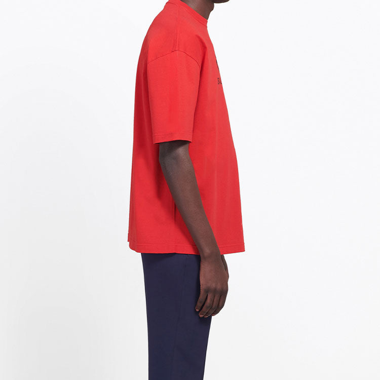 Balenciaga BB Ordinary Version Short Sleeve Unisex Red 578139TEV486400