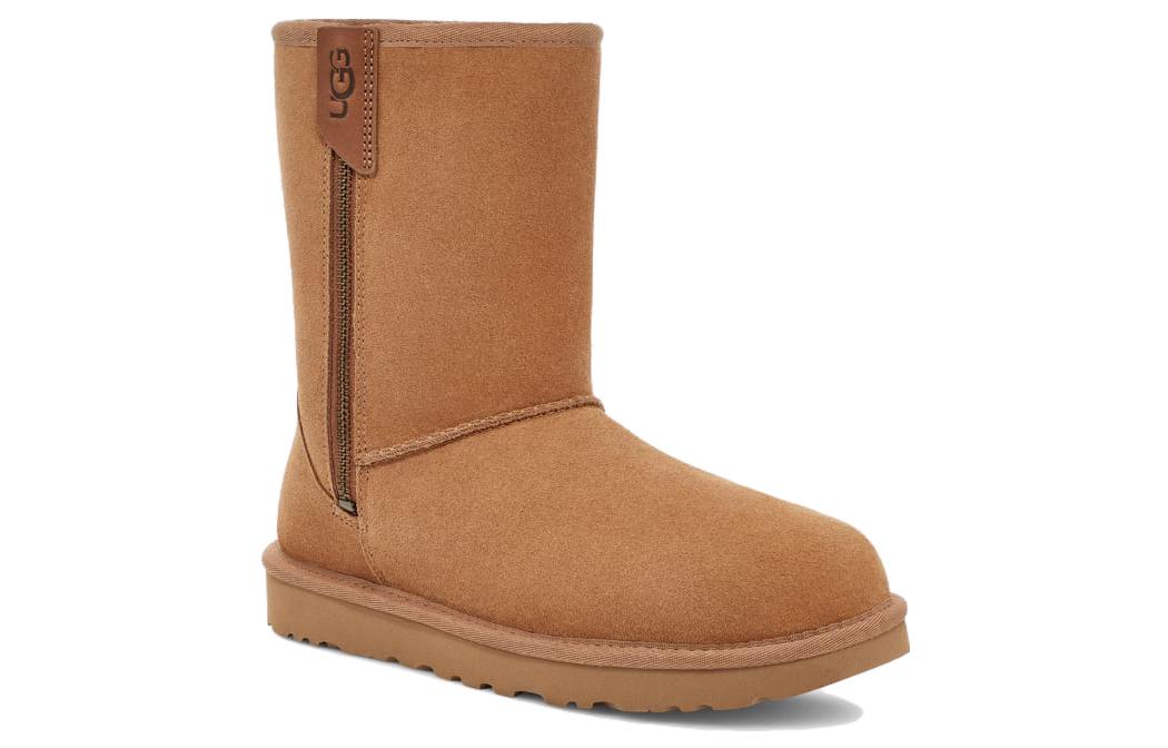 (WMNS) UGG Classic Short Bailey Zip 'Chestnut' 1144043-CHE