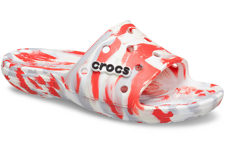 Crocs Classic Clog Marble Beach Unisex Red White Slippers 'Red White' 206879-884