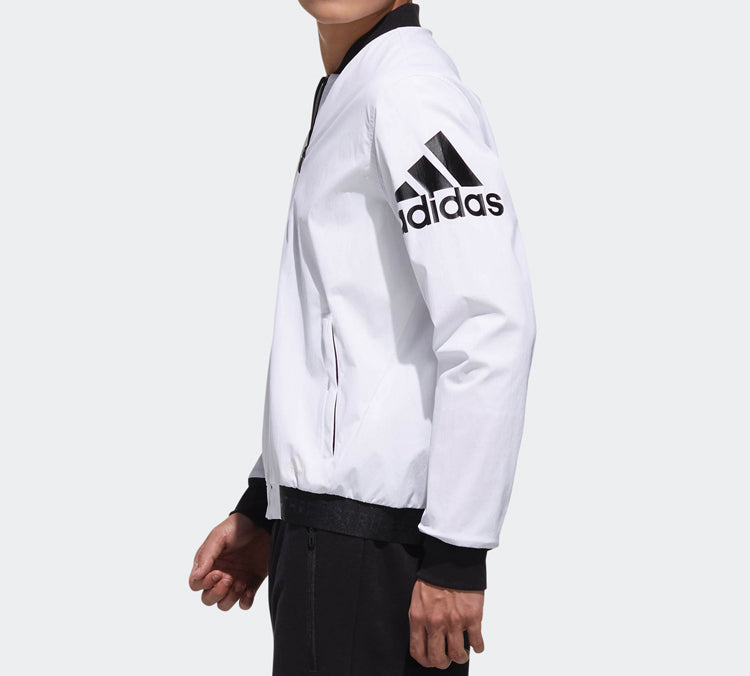 adidas Logo Printing aviator Jacket White DW4617