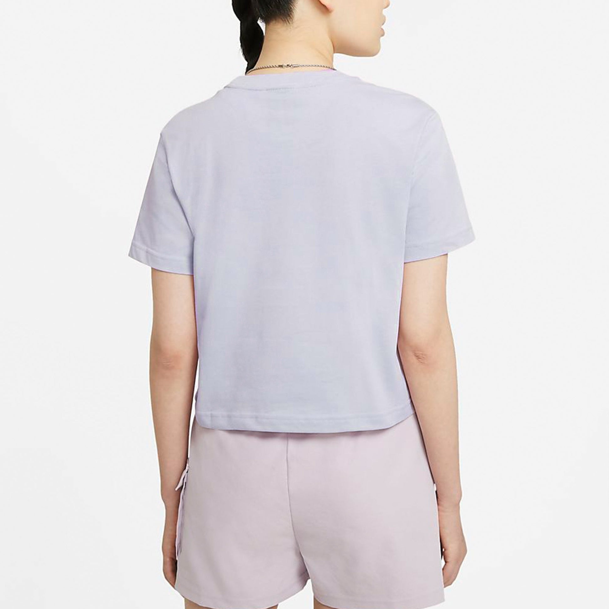 (WMNS) Nike Sportswear Swoosh 3D Logo Loose Breathable Round Neck Short Sleeve Purple CZ8912-576