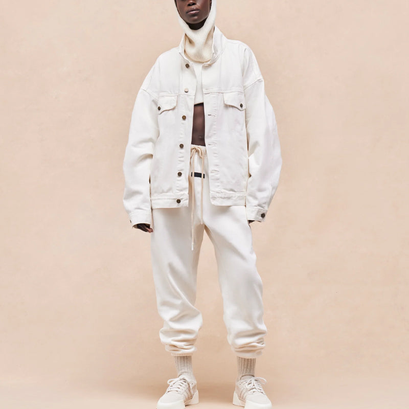 Fear of God Essentials FW23 Denim Jacket 'Cloud Dancer' 202BT234271F