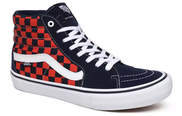 Vans SK8-HI Pro 'Checkerboard - Navy Orange' VN000VHGW7E
