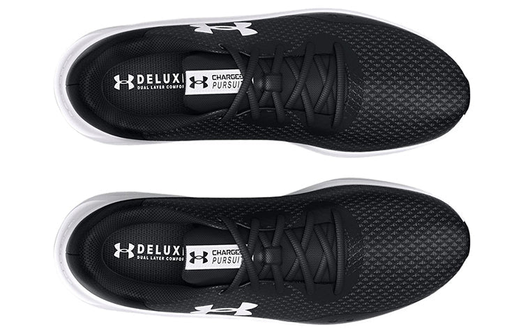 Under Armour Charged Pursuit 3 4E Wide 'Black White' 3025801-001