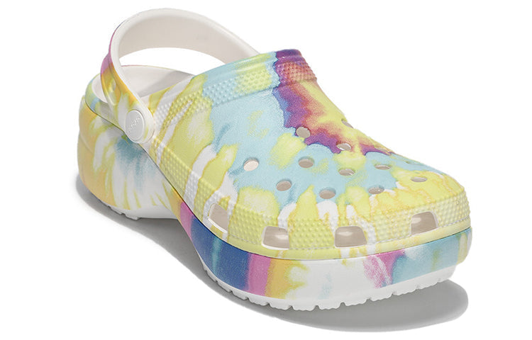 (WMNS) Crocs Classic clog clouds Tie Dye Printing Lightweight Cozy Sports Sandals Pink Blue 207151-94S