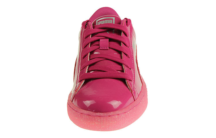PUMA Basket Patent Iced Glit Leisure Board Shoes K Pink 362461-01