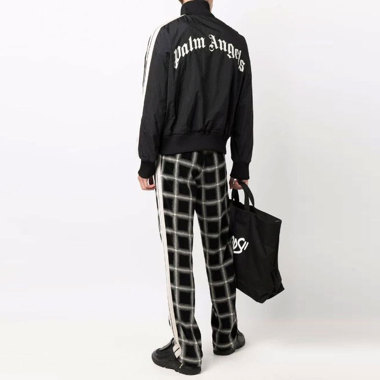 Palm Angels Nylon Track Jacket 'Black Off-White' PMBD030C99FAB0011001