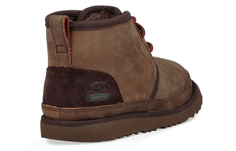 UGG Neumel II WP Cozy Stay Warm Big Boys Bear Brown Fleece Lined 1017322K-GRZ