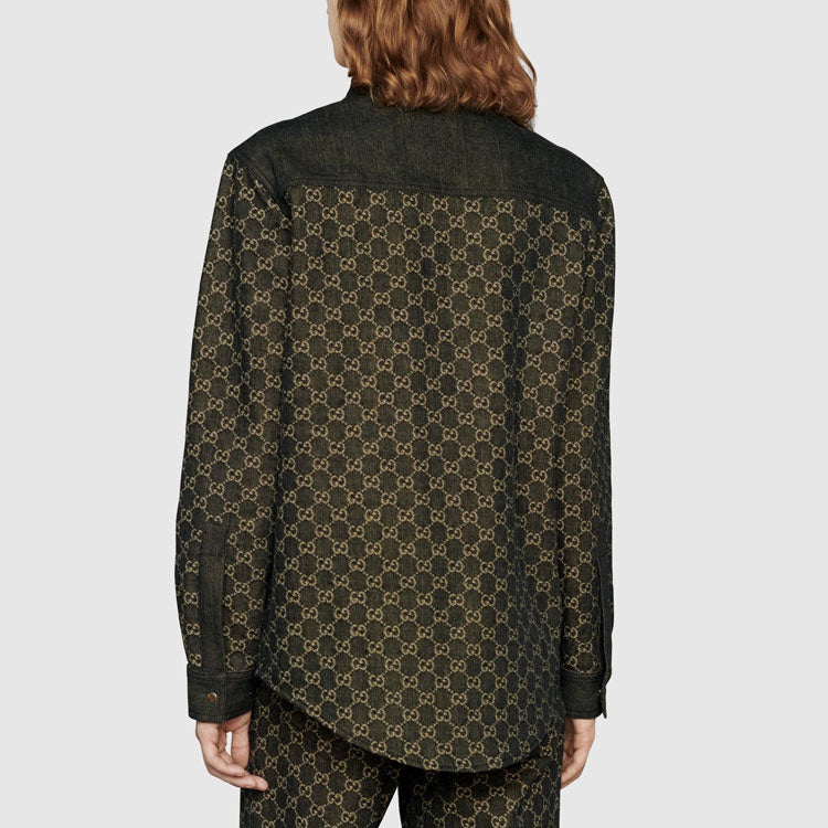 Gucci GG Jacquard Denim Shirt 'Black' 669613-XDBUF-1289