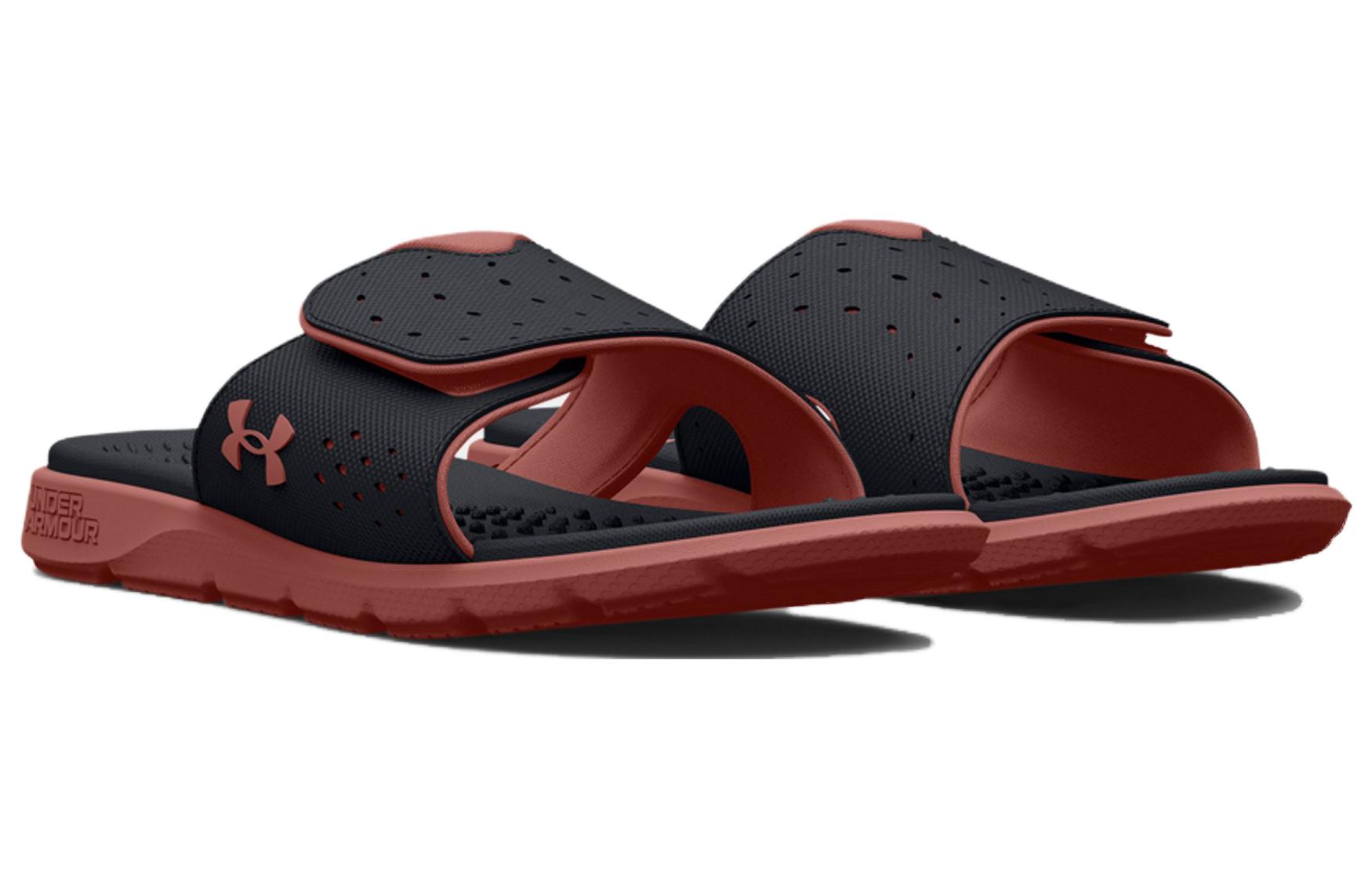 (WMNS) Under Armour Ignite Pro Slides 'Black Red Fusion' 3026027-003