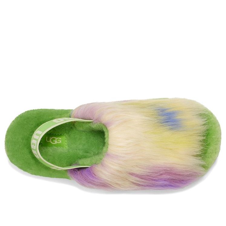 (WMNS) UGG Fluff Yeah Slide Tie Dye Slipper 'Green' 1117326-APL
