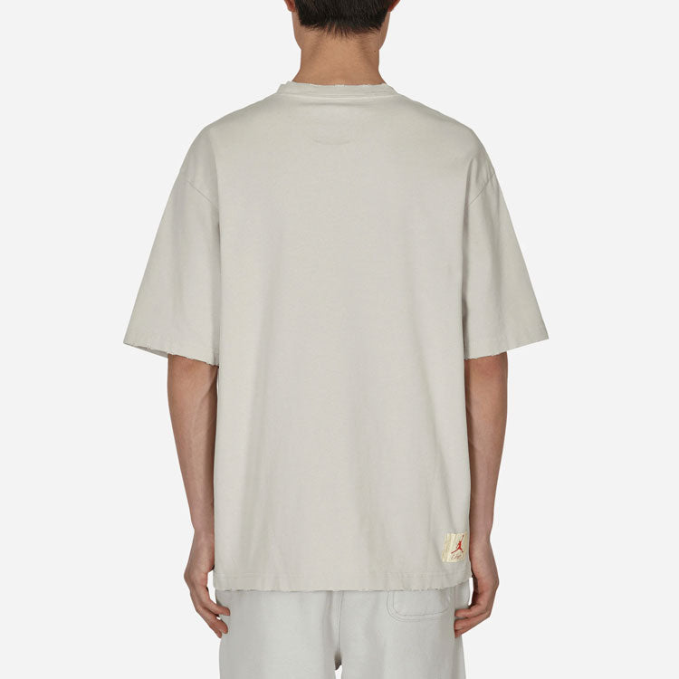 Air Jordan x Union Crossover Solid Color Breathable Logo Round Neck Short Sleeve US Edition Gray DM2843-025