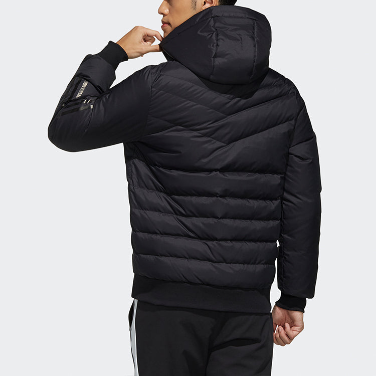 adidas neo M Sprty Puffer Athleisure Casual Sports Stay Warm hooded down Jacket Black EI4422