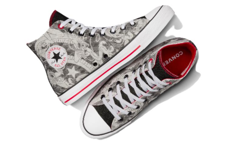 Converse Chuck Taylor All Star YOTD High Top 'Dragon Graphic Black White' A08702C