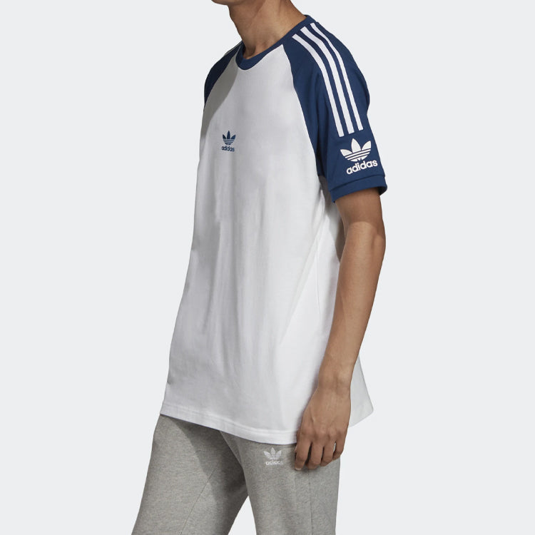 adidas originals Classic Logo Athleisure Casual Sports raglan sleeve Short Sleeve White FL8918