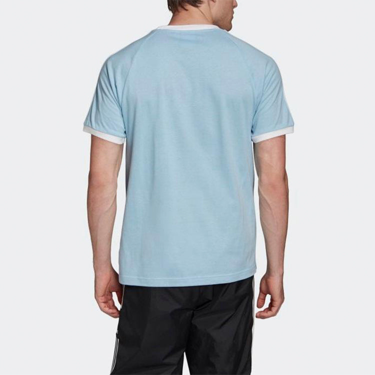 adidas originals logo Embroidered Short Sleeve Blue FM3773