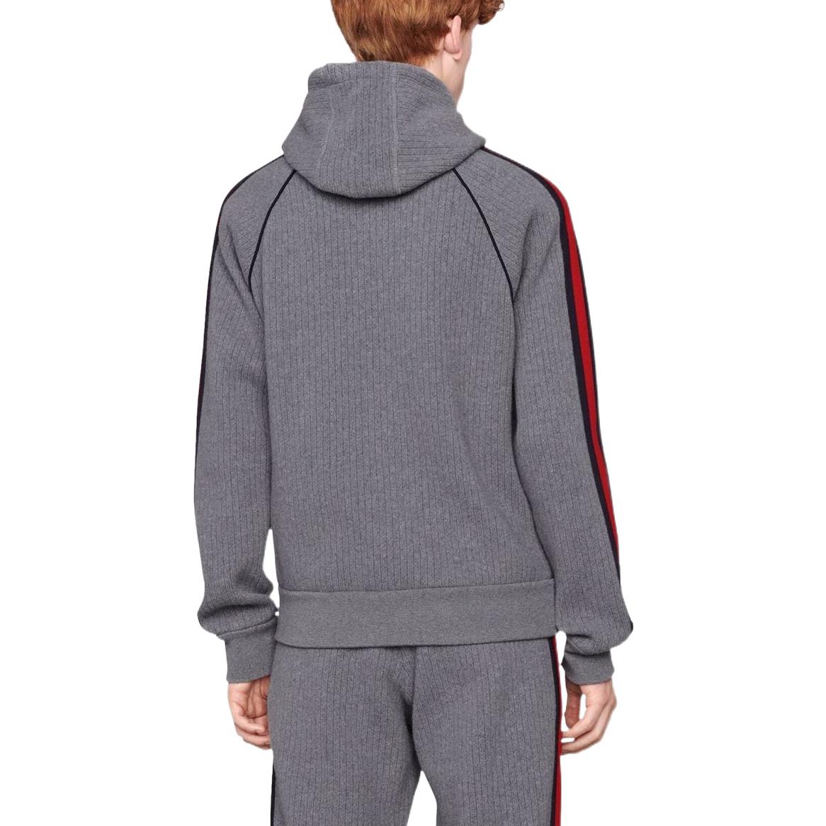 Gucci Hooded sweatshirt with Web 'Grey' 673623-XJDU4-1093