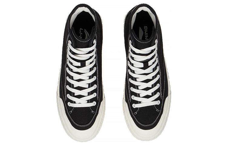 Li-Ning Classic Canvas Hi Shoes 'Black White' AGCS255-4