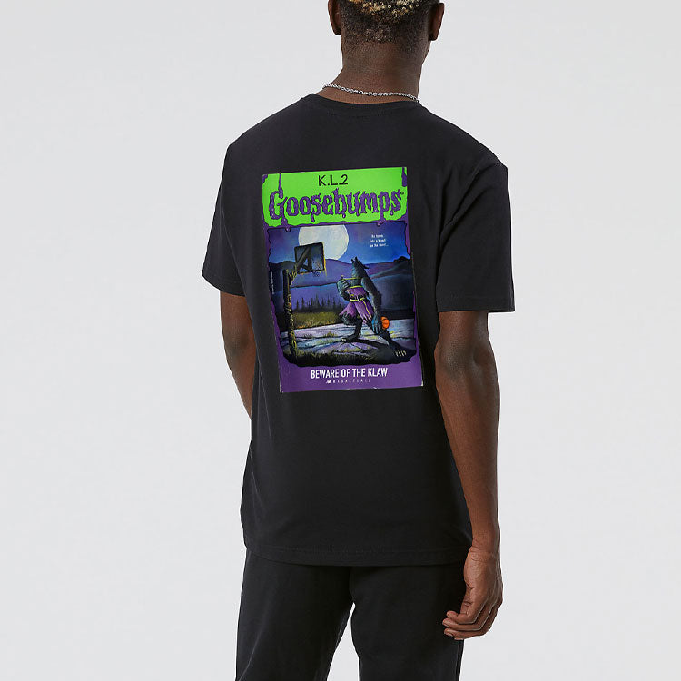 New Balance Hoops KL2 Goosebumps Short Sleeve T-shirt Asia Sizing 'Black' MT13928-BK