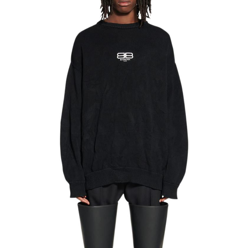 Balenciaga BB Paris Icon Sweater 'Black' 696226T32521000