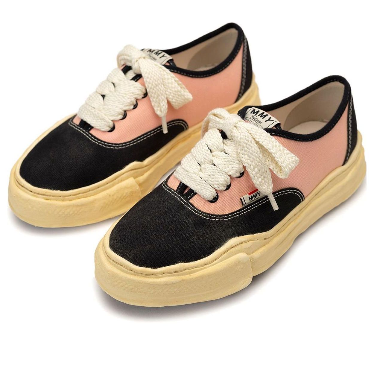 Maison MIHARA YASUHIRO Baker VL OG Sole Canvas Low 'Black Pink' A11FW721-BLKPNK