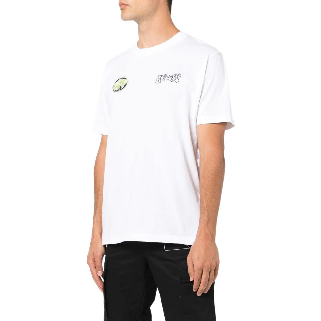 Men's Off-White SS22 Logo Pattern Printing Short Sleeve White T-Shirt OMAA027S22JER01701550155