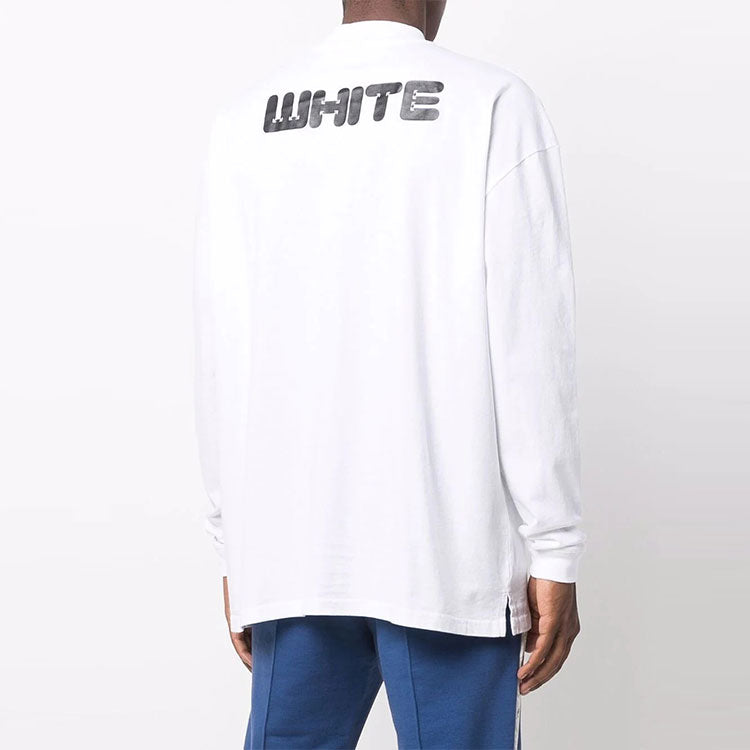 Off-White Alphabet Logo Printing Long Sleeves Loose Fit White OMAB032F21JER00201100110