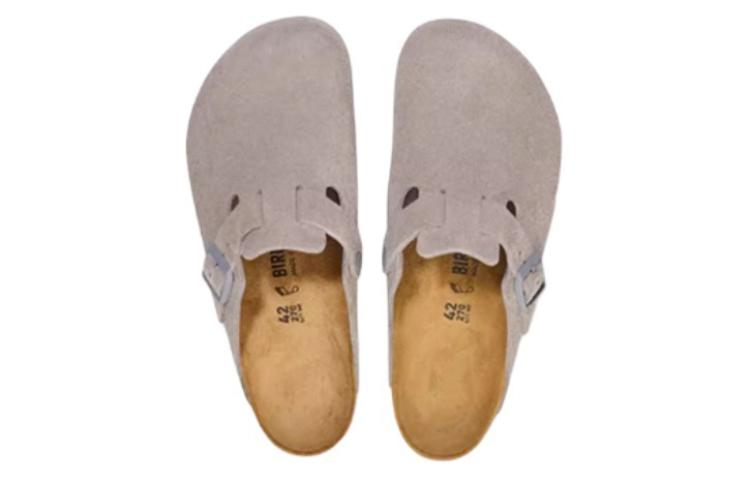 (WMNS) Birkenstock Boston Suede Leather 'Stone Coin' 1027751