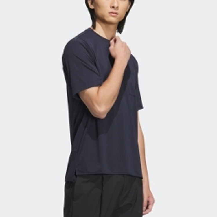 adidas ID 2.0 Regular Fit Aeroready Knit Short Sleeve Tee 'Navy' IA9439