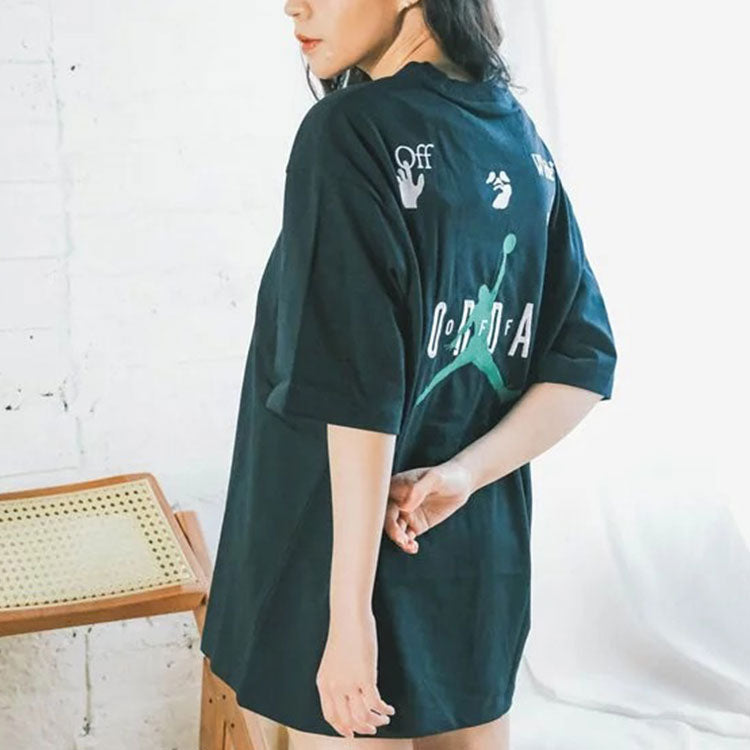 Air Jordan x Off-White MJ T-Shirt Asia Sizing 'Black White Forest Green' DM0062-010