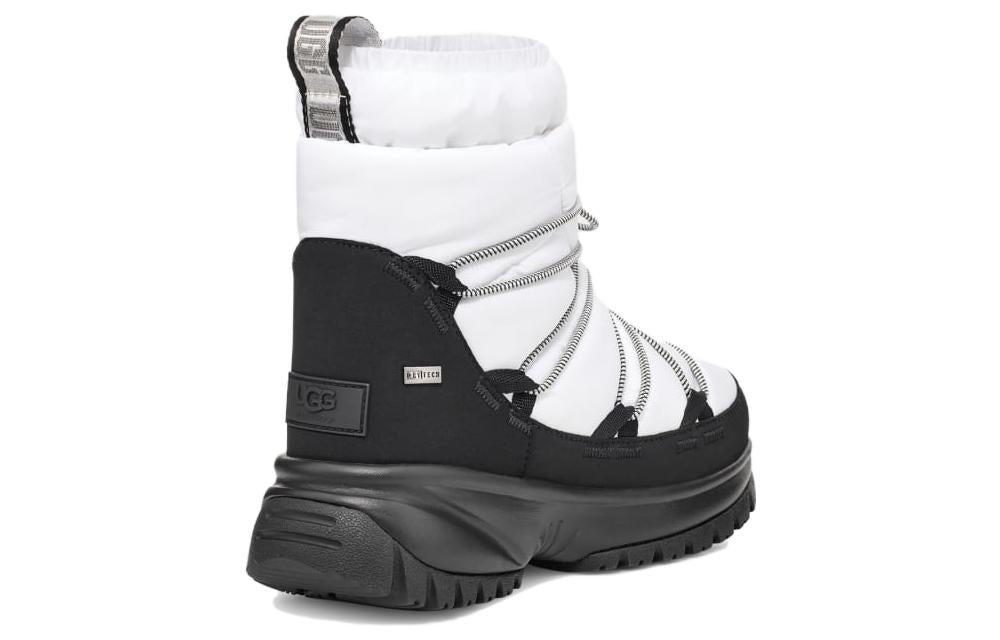 (WMNS) UGG Yose Puffer Mid 'White Black' 1131978-WHT