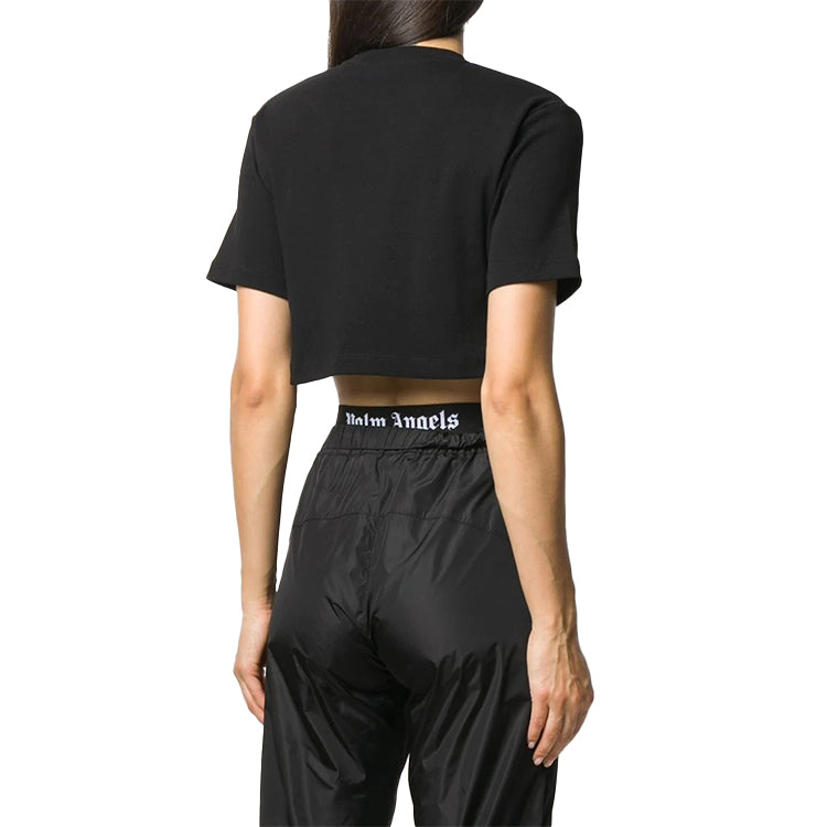 (WMNS) Off-White Logo Print Cropped Short Sleeve OWAA081E20JER0021001