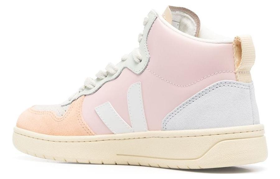 Veja V-15 Leather High Top 'Pastel Pink Yellow' VQ0203142