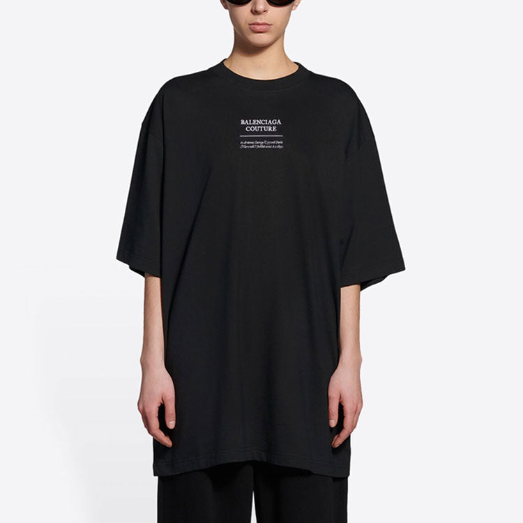 Balenciaga FW21 Knit Loose Short Sleeve Black 651795TJV900107