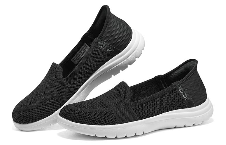 (WMNS) Skechers On-The-Go Flex-Serene Slip-Ins 'Black White' 136541-BKW