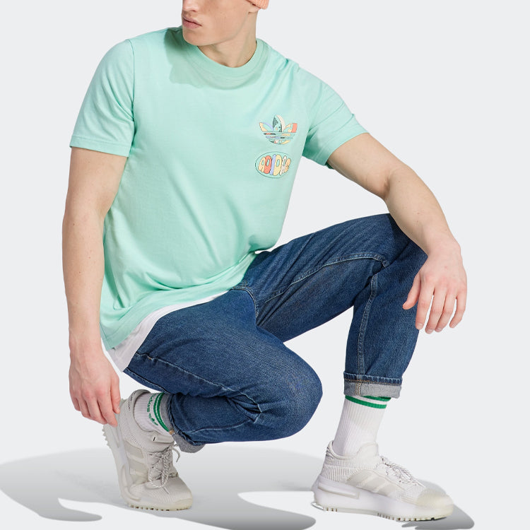 adidas originals Enjoy Summer Front/Back Graphic Tee 'Easy Green' IT8180