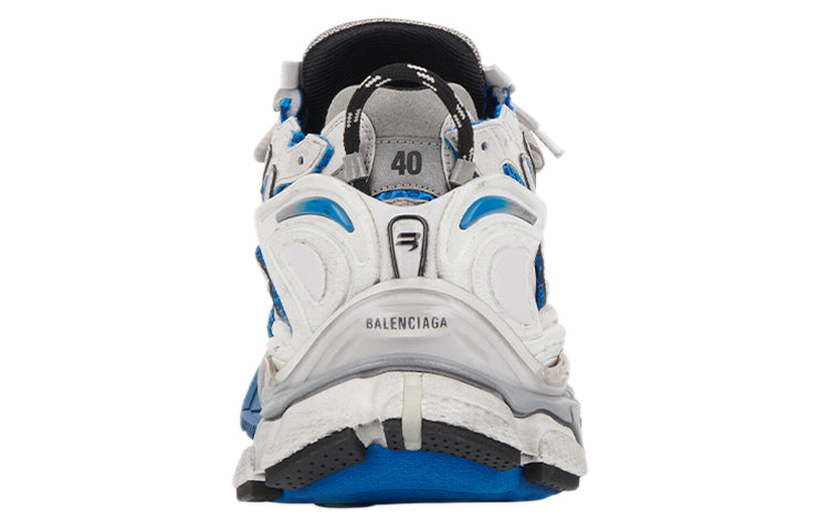 (WMNS) Balenciaga Runner Sneakers 'White Blue Mesh and Nylon' 677402W3RB34912