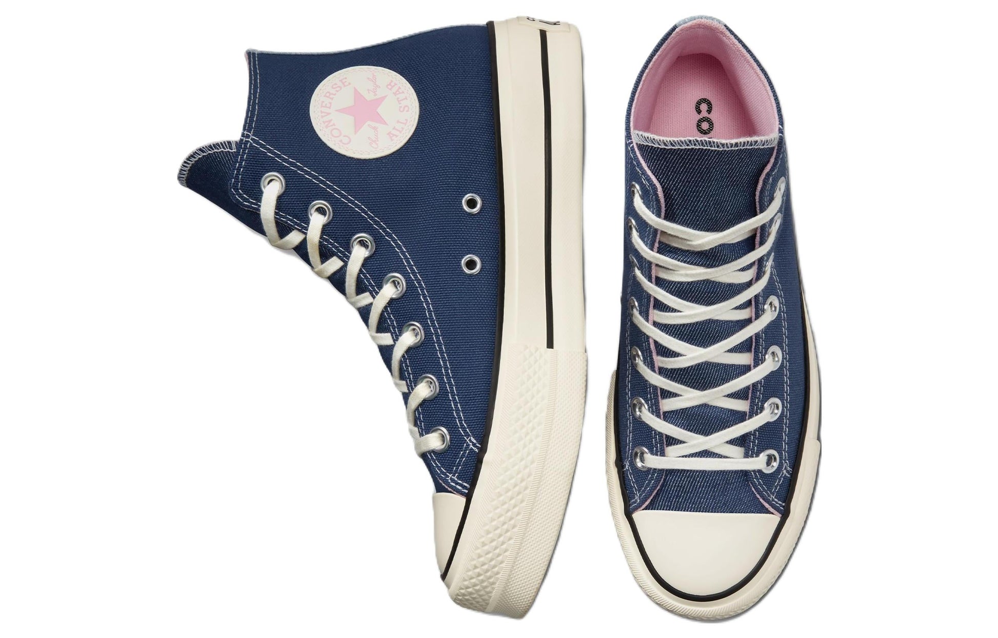 (WMNS) Converse Chuck Taylor All Star Lift Denim Fashion High Top 'Navy' A03821C
