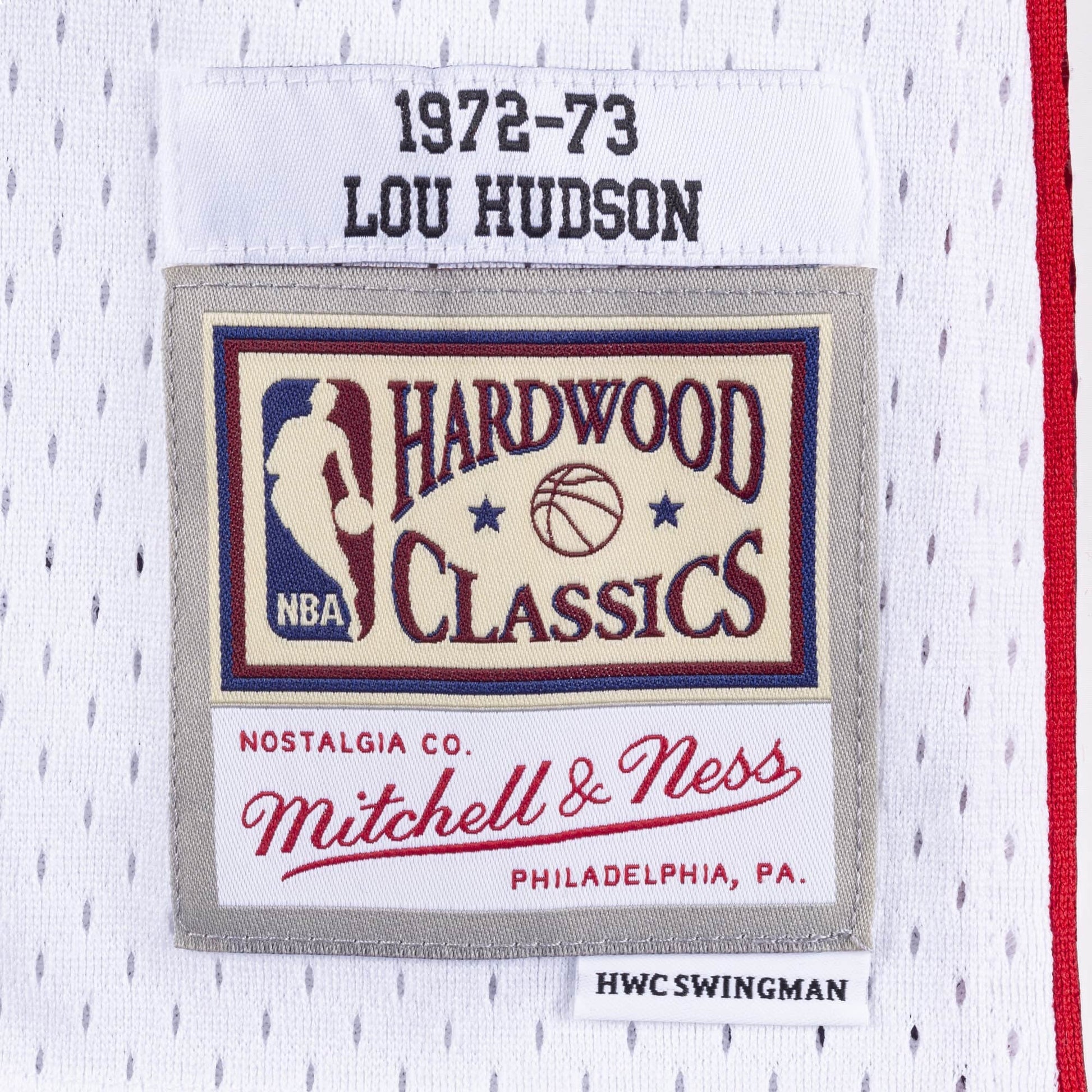 Mitchell & Ness x NBA Atlanta Hawks 1972-73 Swingman Jersey 'Lou Hudson 23' SMJYCP19249-AHAWHIT72LHU