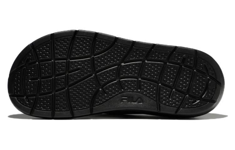 FILA Fong Song Platform Casual Sports Slippers Unisex Black Korean Version 1SM01945E_001