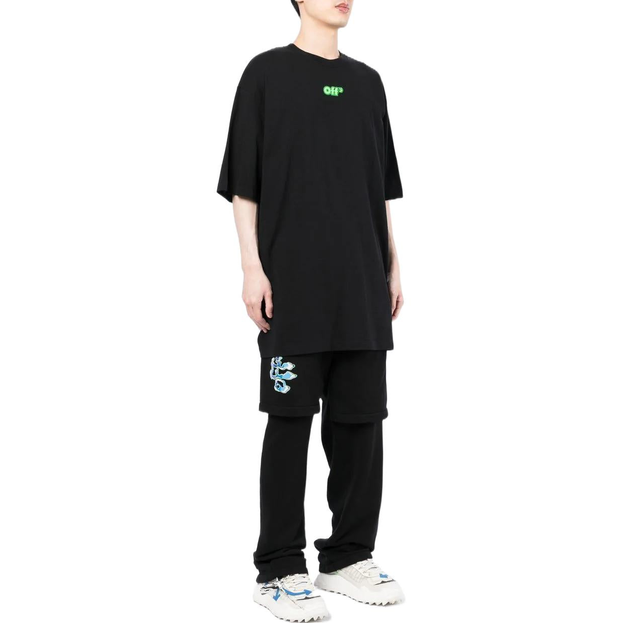 Off-White Logo Print Short Sleeve Tee 'Black' OMAA125S22JER0041070