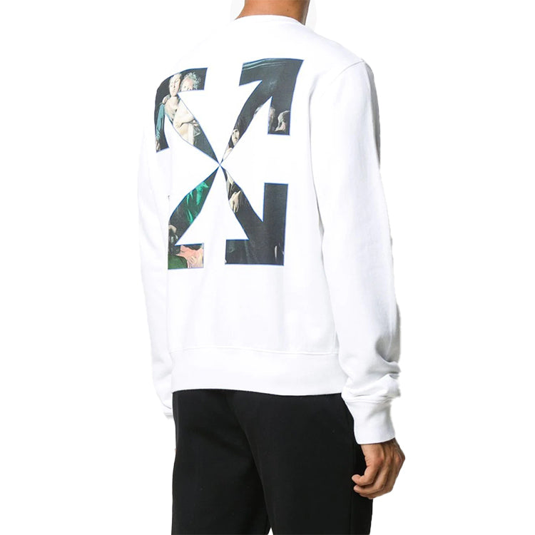 Off-White FW20 Caravaggio Print Crew Neck Sweatshirt OMBA025E20FLE0040110