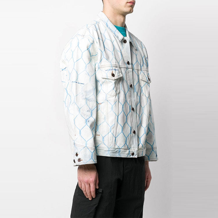 Off-White Fence Classic Denim Jacket Loose Fit Light Blue OMYE051S203860307131
