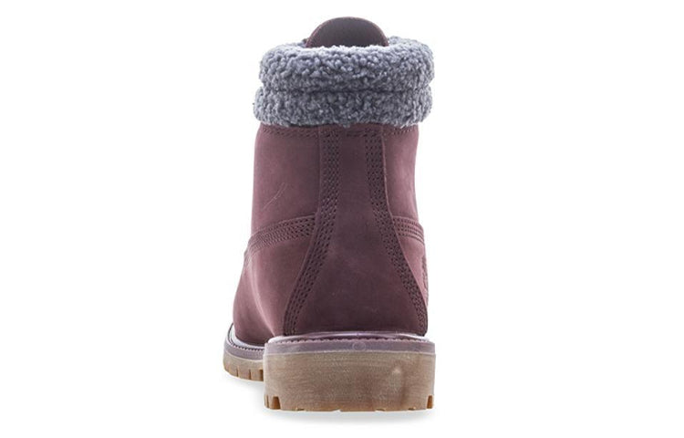 Timberland Premium 6 Inch Double Collar Waterproof 'Burgundy Nubuck' A1ZK8