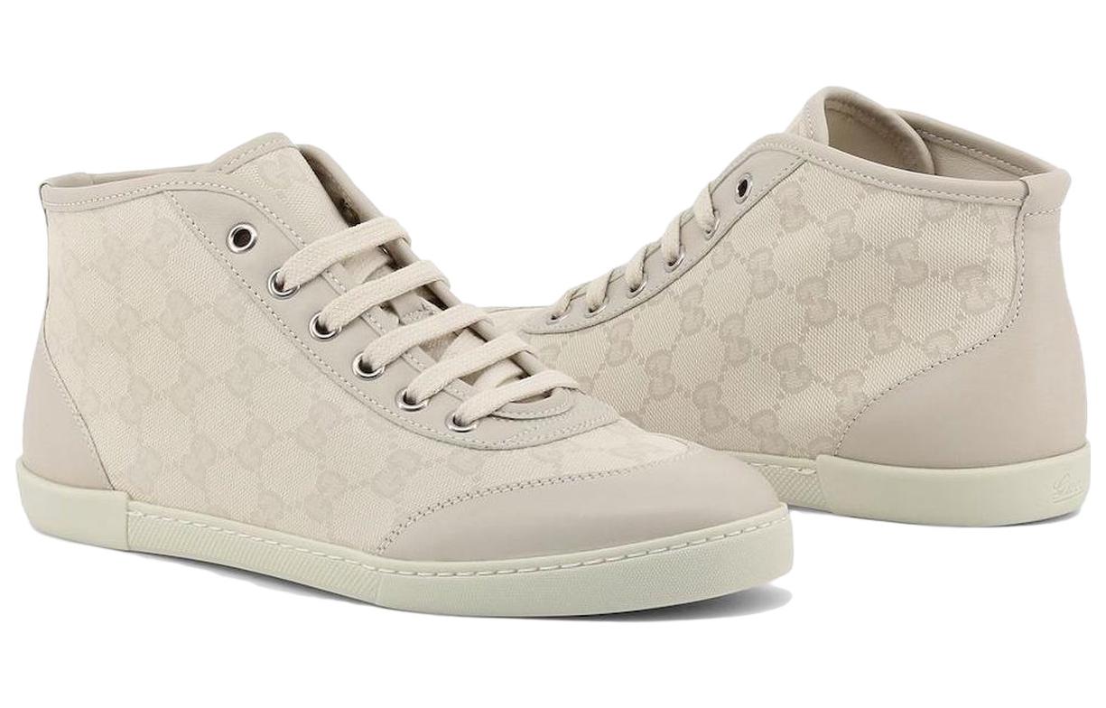 (WMNS) Gucci GG High 'Logo Print - White' 426186-FV590-9073